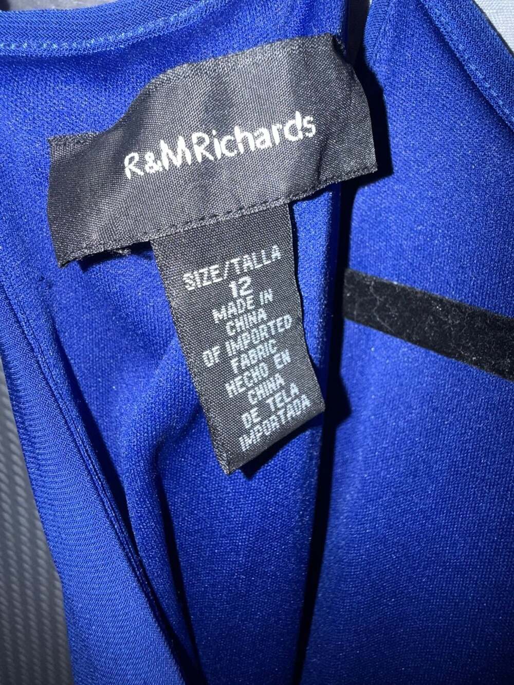 R&M Richards Royal Blue Embellished Waist Maxi Dress Size 12 - Picture 3 of 3